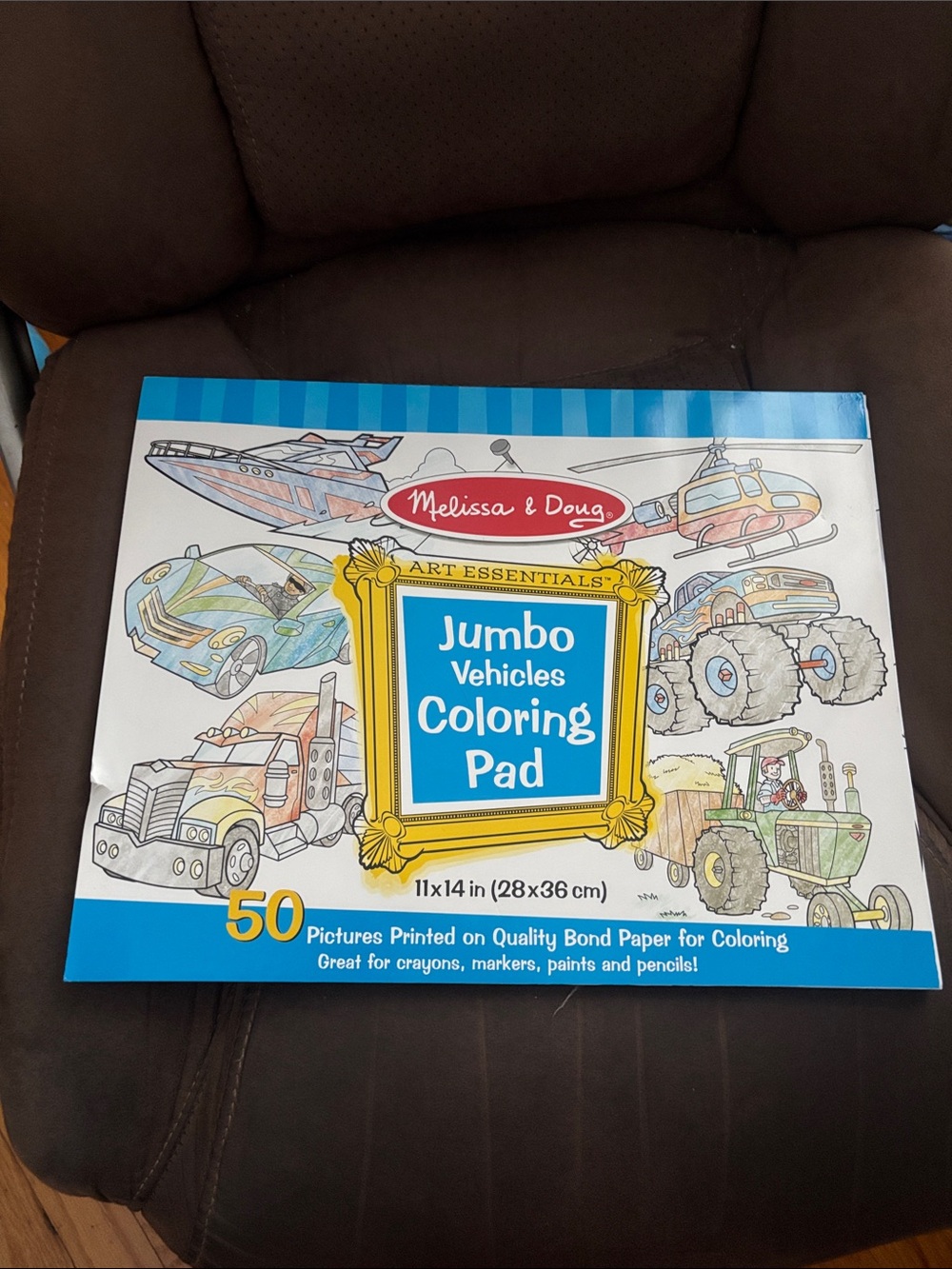 Melissa & Doug Jumbo Vehicles Coloring Pad